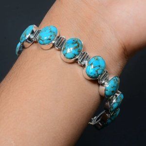 Copper Blue Turquoise Bracelet